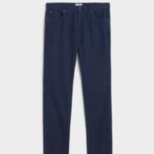 Todd Snyder Slim 5-Pocket Cotton Linen Pant in Navy, 30x32